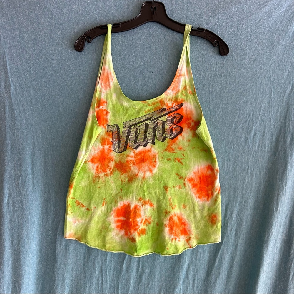 Vans Women's Tie-Dye Tank Top - Orange and Green